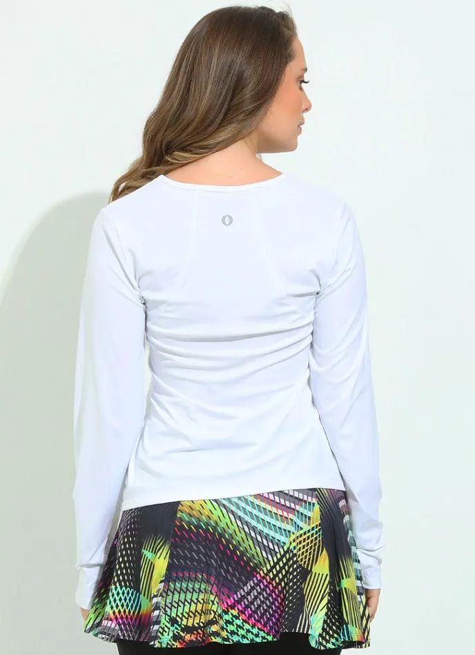 Women Bossa Top White Dona Jo Long Sleeve Shirts