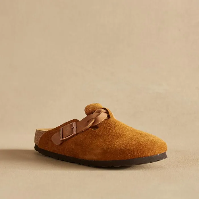 Women Boston Braided Clogs Mink Sundance Catalog Shoes