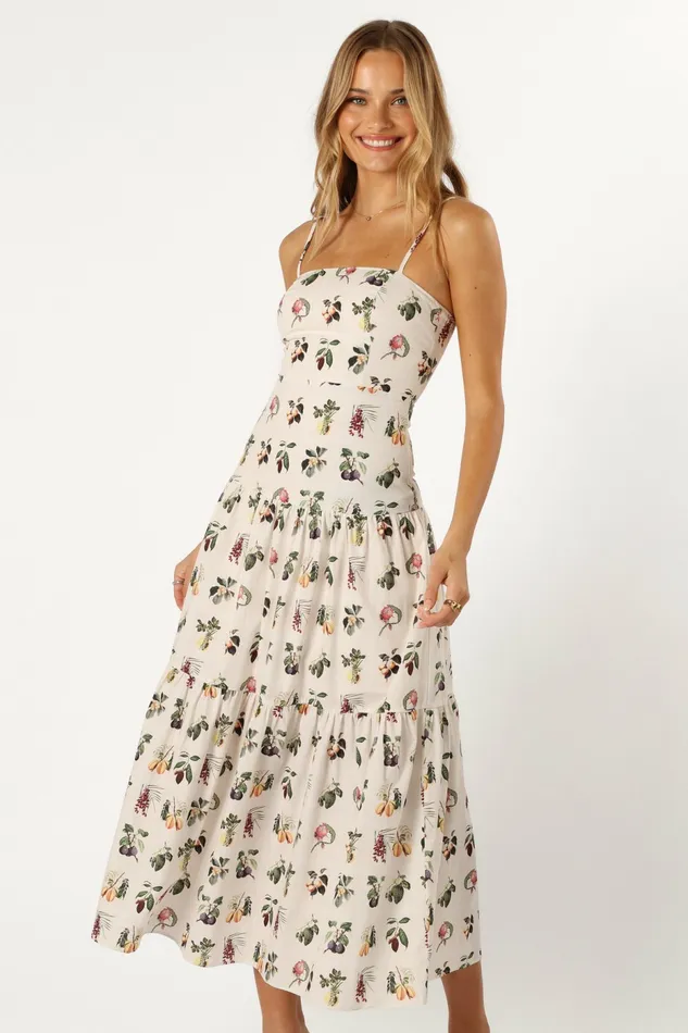 Women Botanique Midi Dress Floral Floral Dresses Petal and Pup