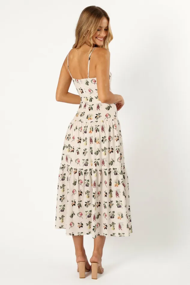 Women Botanique Midi Dress Floral Floral Dresses Petal and Pup