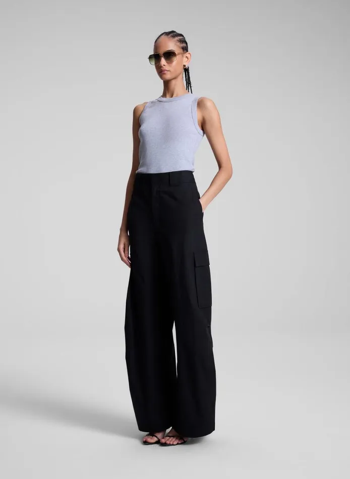 Women Bottoms ALC Brie Cotton Cargo Pant Black