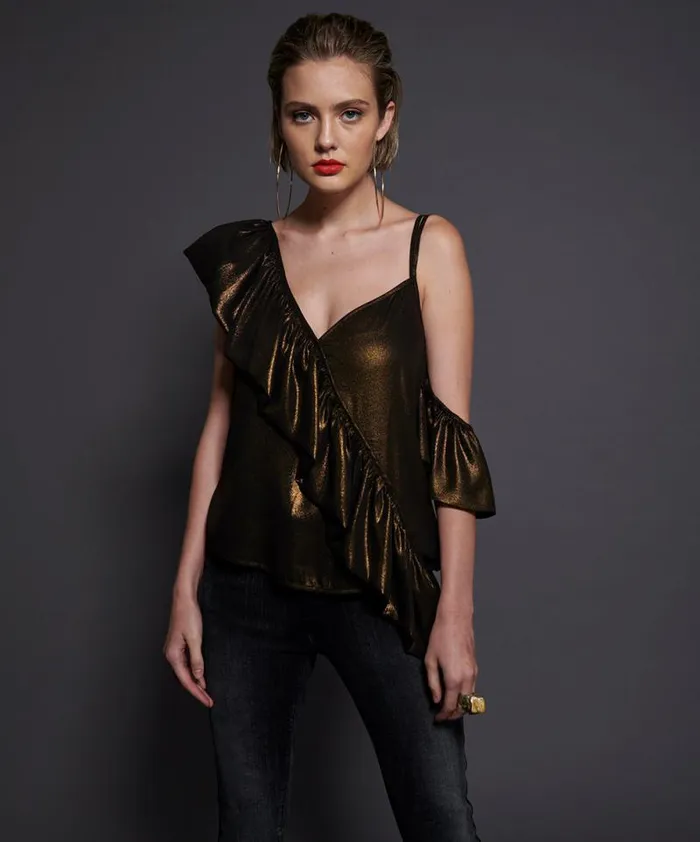 Women BRONZE ASHLEY TOP One Teaspoon Tops