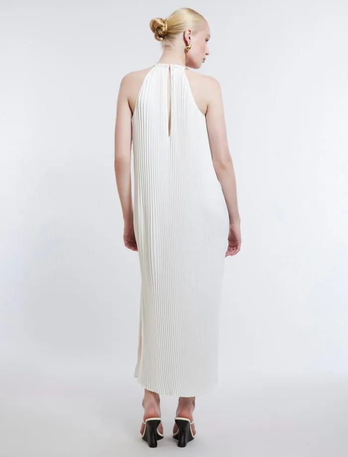 Women Bryony Pleated Shift Dress Gardenia BCBG Dresses
