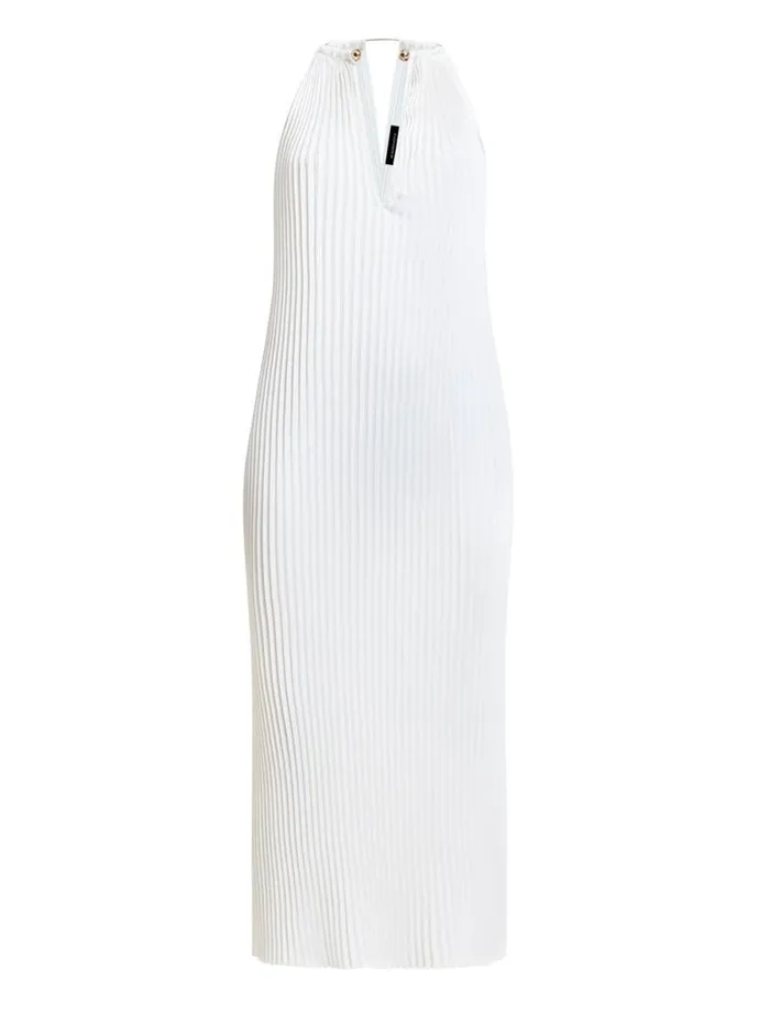 Women Bryony Pleated Shift Dress Gardenia BCBG Dresses