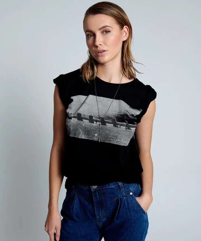 Women CADILLAC BOYFRIEND TEE One Teaspoon Basic Tees