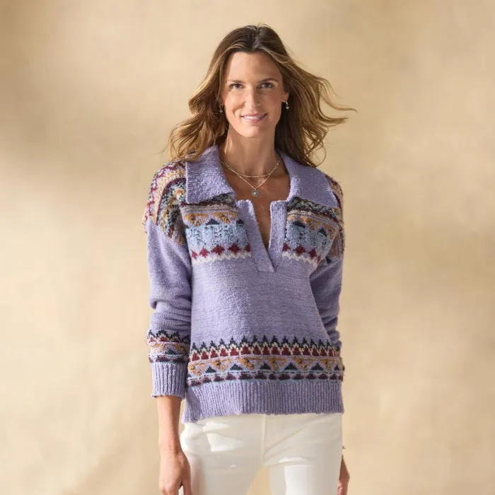 Women Calder Fair Isle Sweater Petite Cream Sundance Catalog Petite Styles