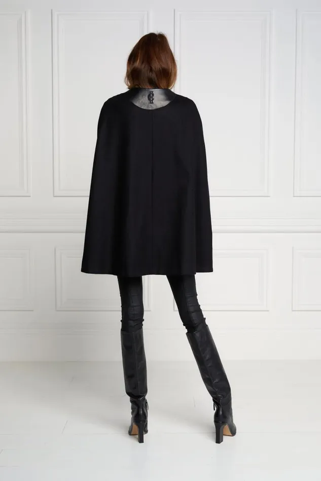Women Capes Holland Cooper Slim Cape Soft Black