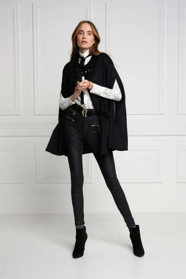Women Capes Holland Cooper Slim Cape Soft Black