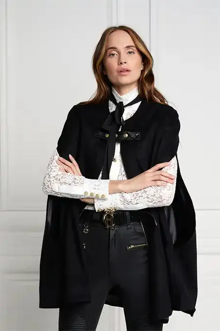 Women Capes Holland Cooper Slim Cape Soft Black