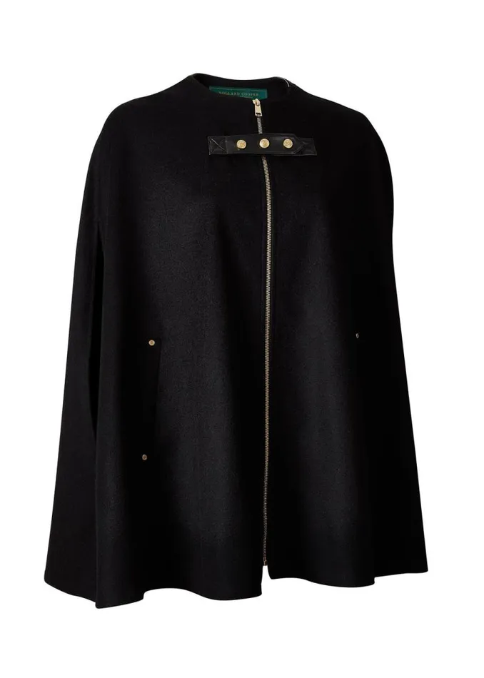Women Capes Holland Cooper Slim Cape Soft Black