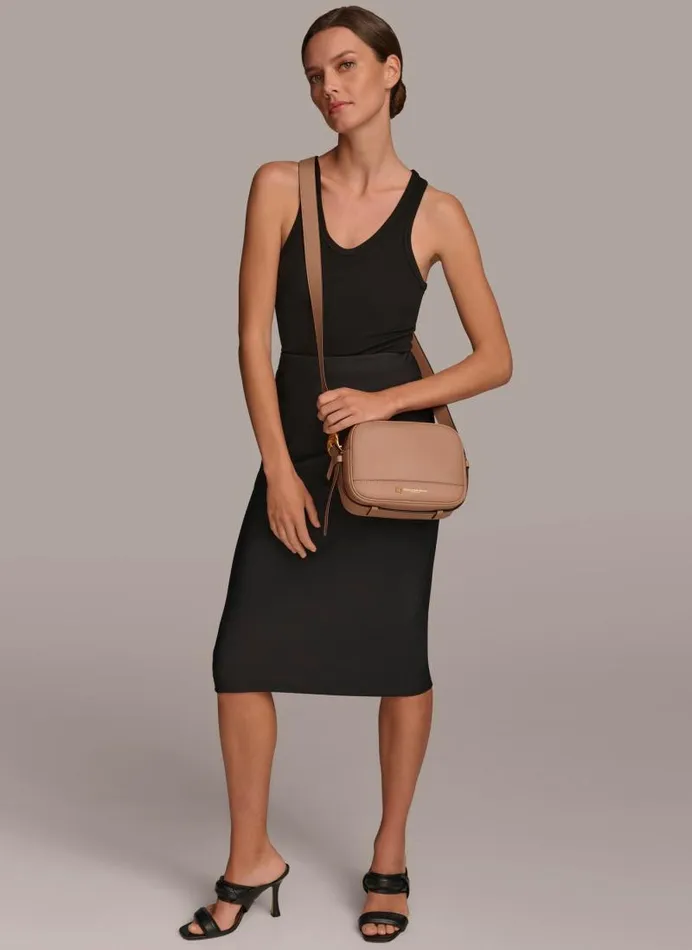 Women CEDARHURST CAMERA BAG Fawn Donna Karan New York Crossbodies And Satchels Women CEDARHURST CAMERA BAG Fawn Donna Karan New York Crossbodies And Satchels