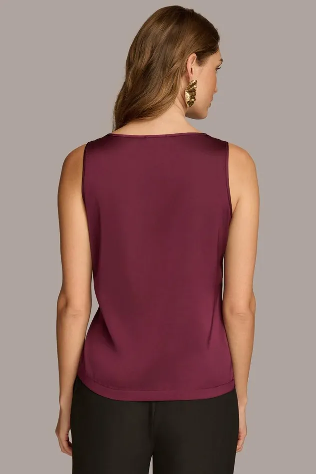 Women CHARMEUSE SCOOP NECK CAMI Elderberry Donna Karan New York Sweaters And Tops Women CHARMEUSE SCOOP NECK CAMI Elderberry Donna Karan New York Sweaters And Tops