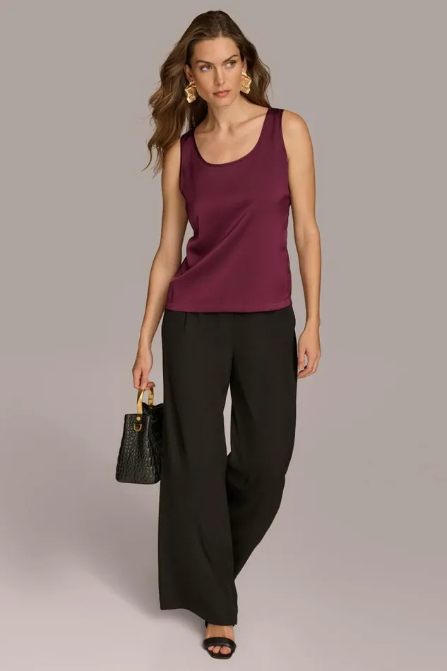Women CHARMEUSE SCOOP NECK CAMI Elderberry Donna Karan New York Sweaters And Tops Women CHARMEUSE SCOOP NECK CAMI Elderberry Donna Karan New York Sweaters And Tops