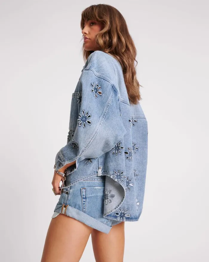 Women COBAINE DAISY DARIA DENIM SHIRT One Teaspoon Denim Tops