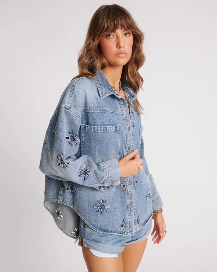 Women COBAINE DAISY DARIA DENIM SHIRT One Teaspoon Denim Tops