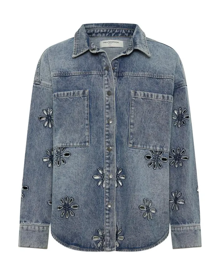 Women COBAINE DAISY DARIA DENIM SHIRT One Teaspoon Denim Tops