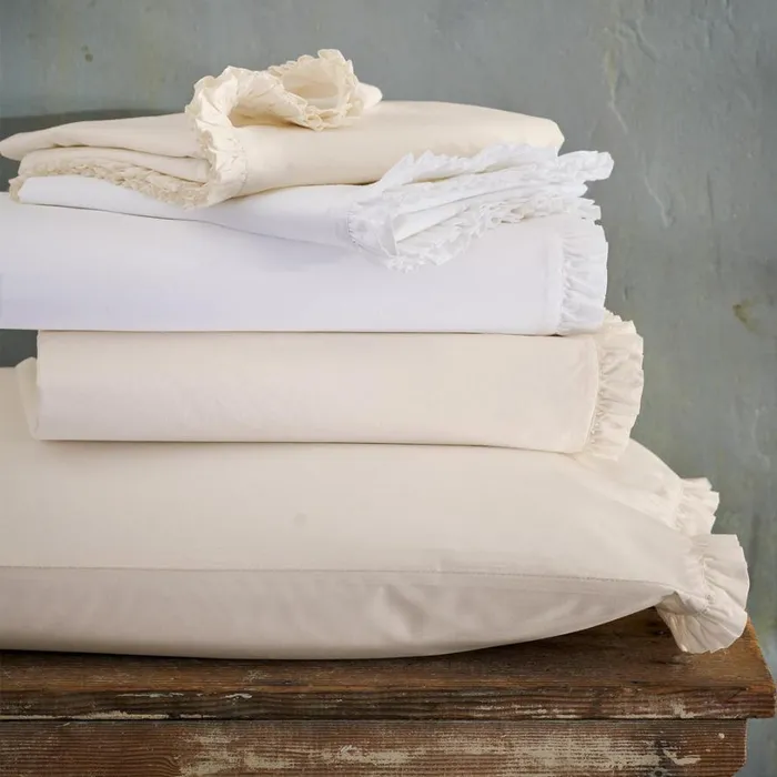 Women Country Ruffle Sheet Set Ivory Sundance Catalog Bedding and Bath Women Country Ruffle Sheet Set Ivory Sundance Catalog Bedding and Bath