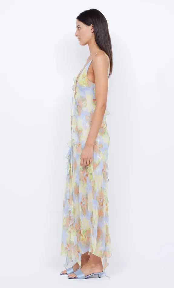 Women COURTNEY FRILL MAXI DRESS 8211 BLUE BLOSSOM Bec Bridge Wedding Guest