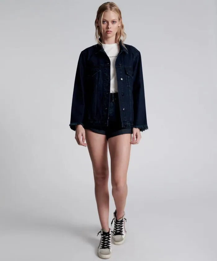 Women CRYSTAL ROCK N ROLL RECYCLED DENIM JACKET One Teaspoon Denim Jackets Women CRYSTAL ROCK N ROLL RECYCLED DENIM JACKET One Teaspoon Denim Jackets