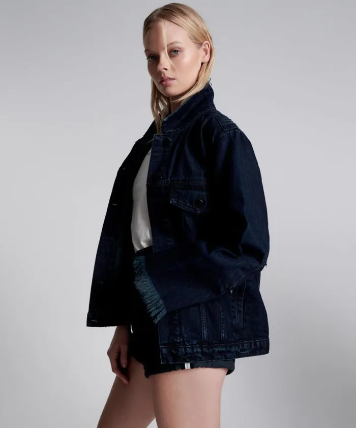 Women CRYSTAL ROCK N ROLL RECYCLED DENIM JACKET One Teaspoon Denim Jackets Women CRYSTAL ROCK N ROLL RECYCLED DENIM JACKET One Teaspoon Denim Jackets