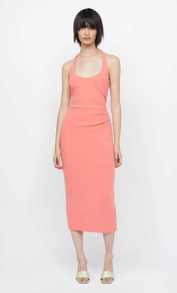 Women CYNDIE HALTER MIDI DRESS 8211 CORAL Bec Bridge Midi Dresses