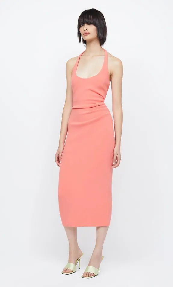 Women CYNDIE HALTER MIDI DRESS 8211 CORAL Bec Bridge Midi Dresses