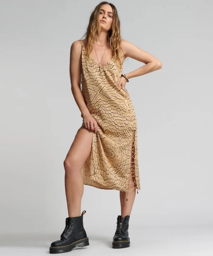 Women DELUSION LACED SLIP DRESS One Teaspoon Midi and Maxi Dresses