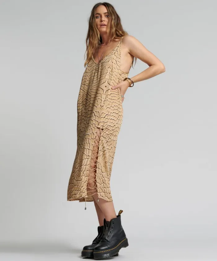 Women DELUSION LACED SLIP DRESS One Teaspoon Midi and Maxi Dresses