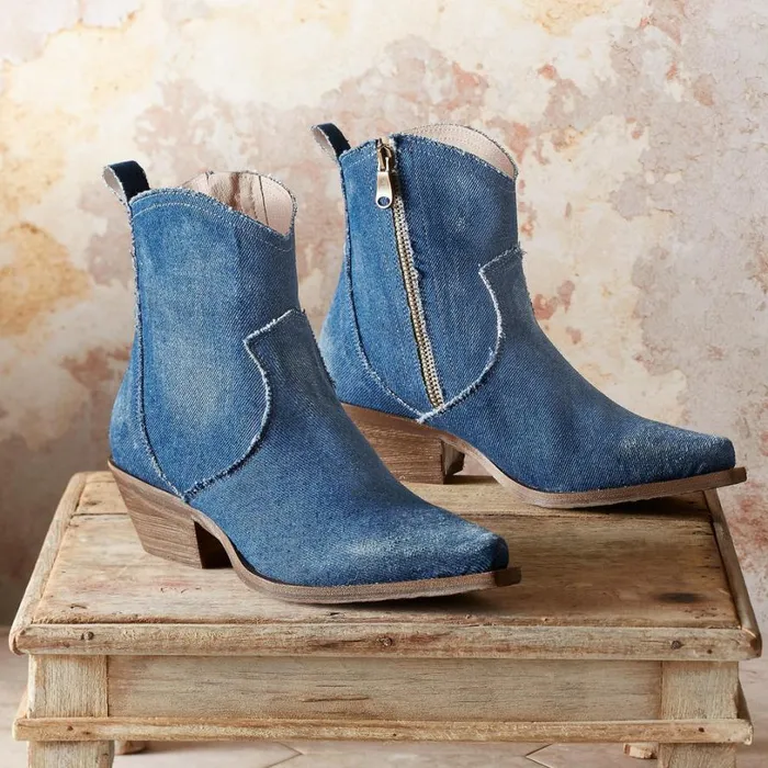 Women Denim Sojourner Boots Denim Sundance Catalog Denim Shop