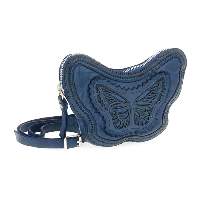 Women Diamante Blue Campomaggi Belt Bags