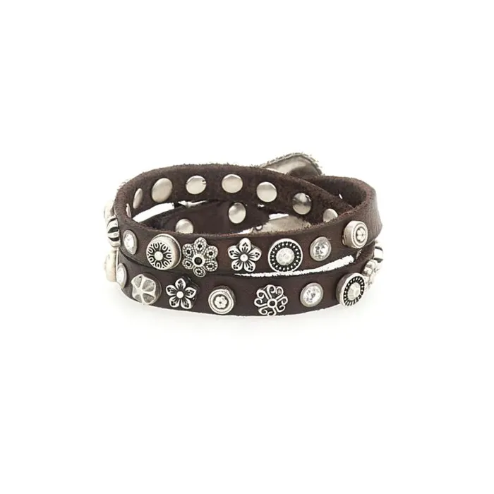 Women Diamante Brown Campomaggi Bracelets