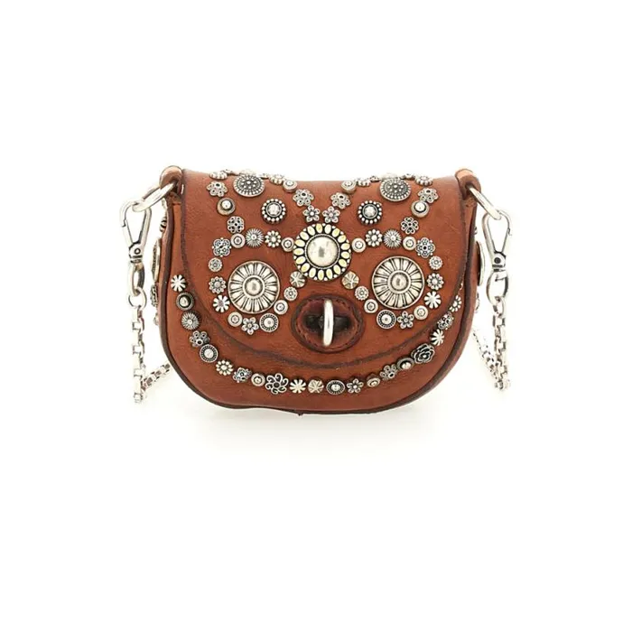 Women Diamante Cognac Campomaggi Crossbody Bags