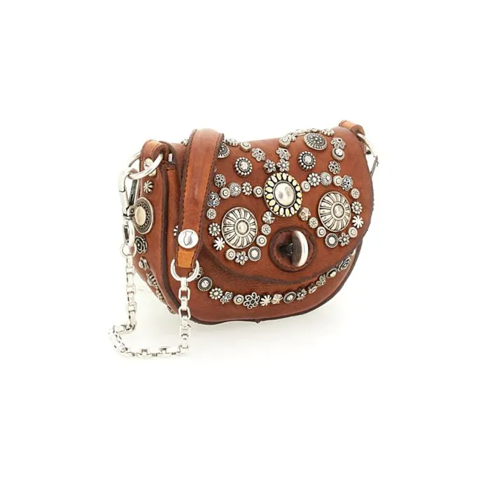Women Diamante Cognac Campomaggi Crossbody Bags