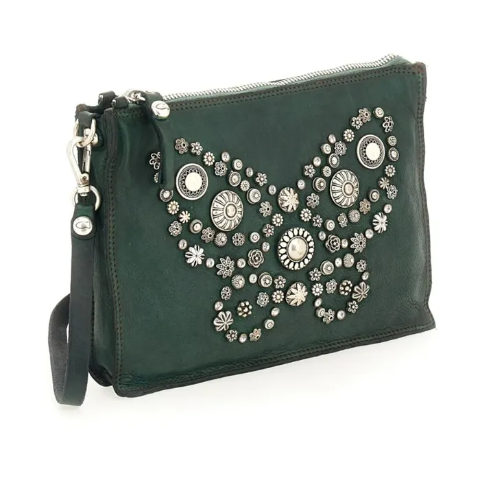 Women Diamante Green Campomaggi Crossbody Bags