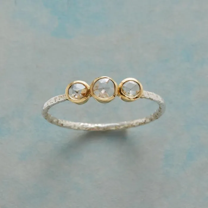 Women Diamond Triad Ring Sundance Catalog Rings
