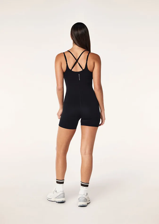 Women DISTORTION UNITARD IN BLACK StudioSoft PE Nation