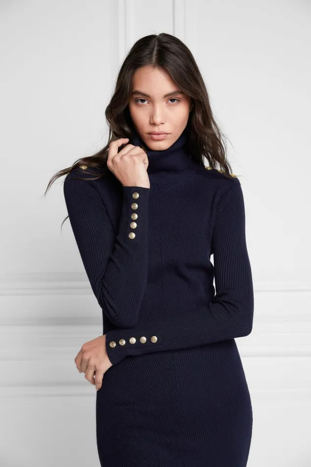 Women Dresses Holland Cooper Kensington Jumper Dress Ink Navy Women Dresses Holland Cooper Kensington Jumper Dress Ink Navy