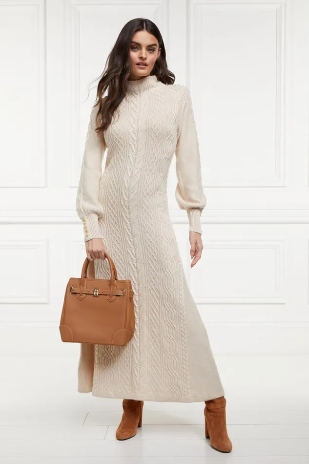 Women Dresses Holland Cooper Rachel Maxi Dress Oatmeal Women Dresses Holland Cooper Rachel Maxi Dress Oatmeal