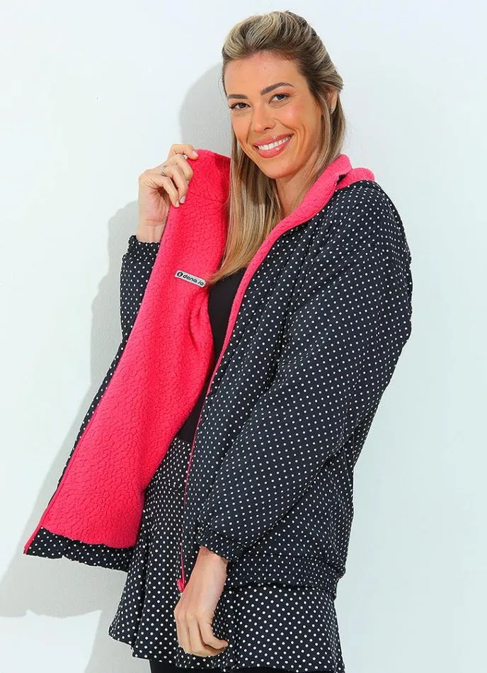 Women Duo Jacket Blackpolkadot Dona Jo Jackets