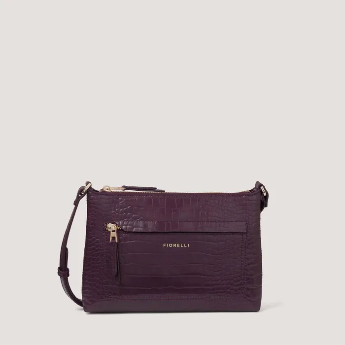 Women Eden Crossbody Bag Burgundy Croc Fiorelli Crossbody Bags
