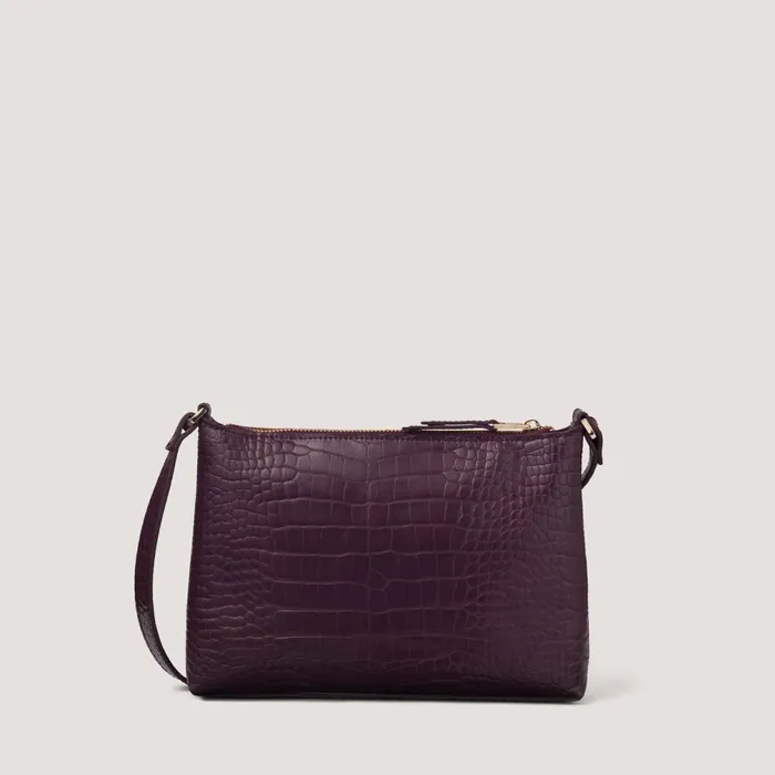 Women Eden Crossbody Bag Burgundy Croc Fiorelli Crossbody Bags