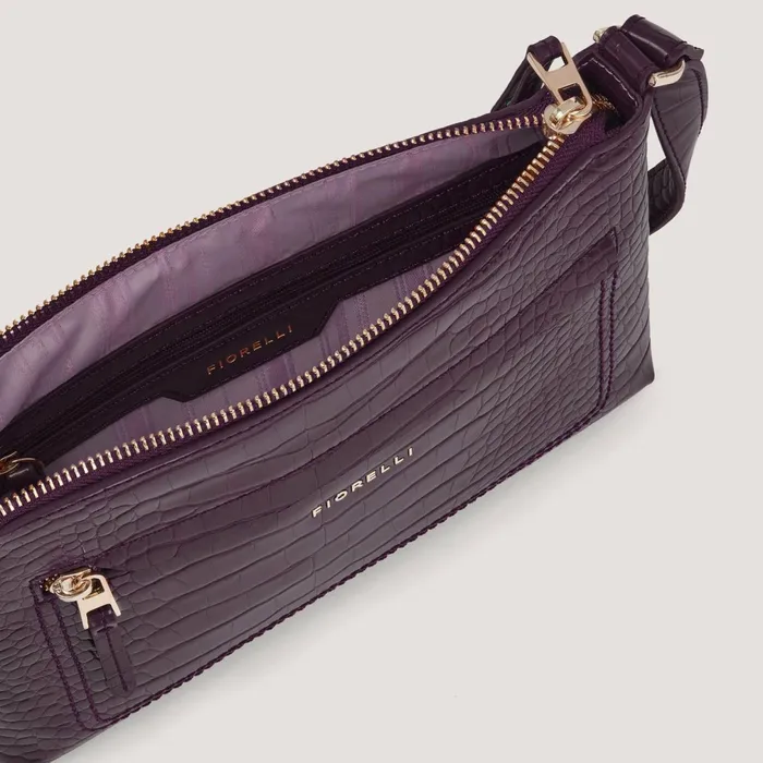 Women Eden Crossbody Bag Burgundy Croc Fiorelli Crossbody Bags