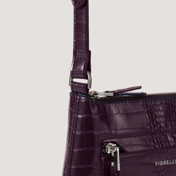 Women Eden Crossbody Bag Burgundy Croc Fiorelli Crossbody Bags