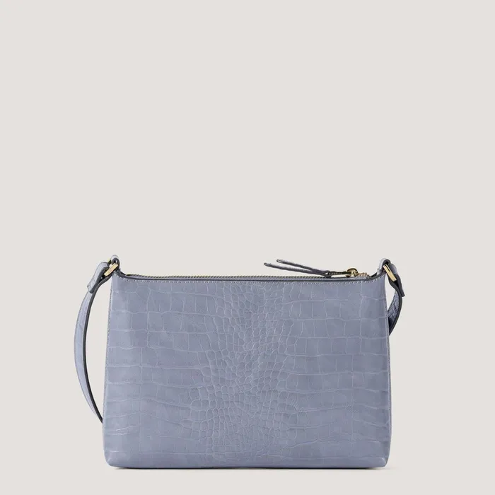 Women Eden Crossbody Bag Steel Blue Croc Fiorelli Crossbody Bags