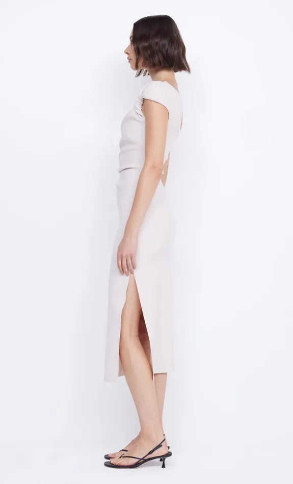 Women ELEA ASYM MIDI DRESS 8211 VANILLA BEAN Bec Bridge Wedding Guest