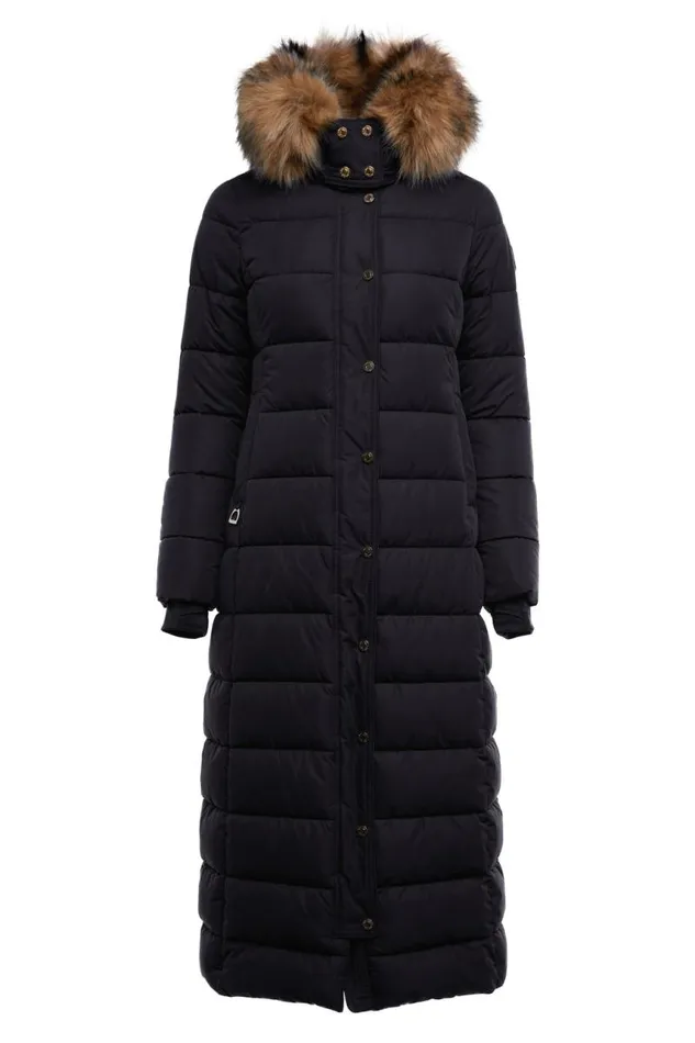 WomenEquestrian Coats Holland Cooper Stoneleigh Longline Coat Black