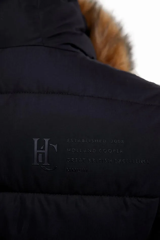 WomenEquestrian Coats Holland Cooper Stoneleigh Longline Coat Black