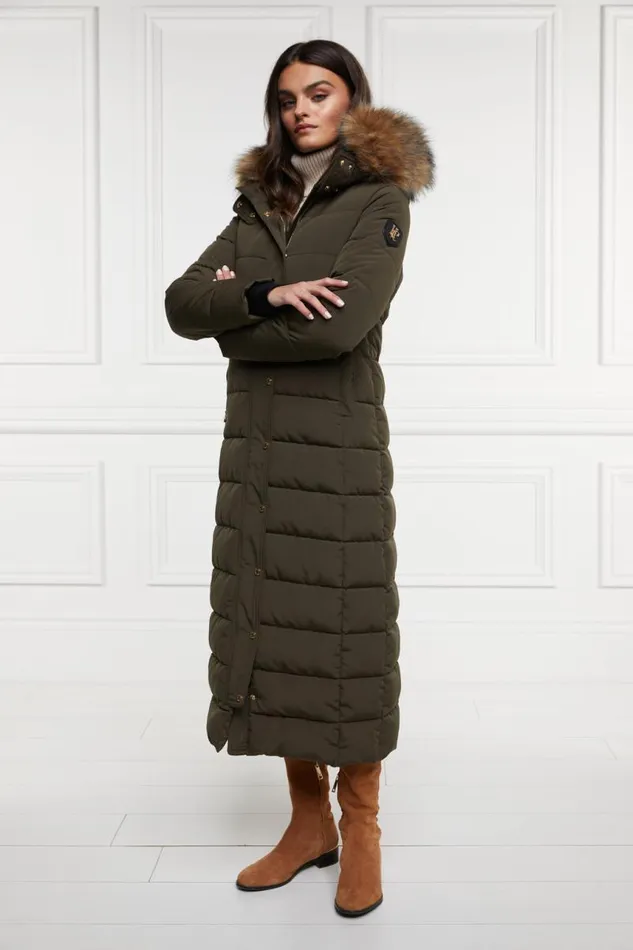WomenEquestrian Coats Holland Cooper Stoneleigh Longline Coat Khaki WomenEquestrian Coats Holland Cooper Stoneleigh Longline Coat Khaki