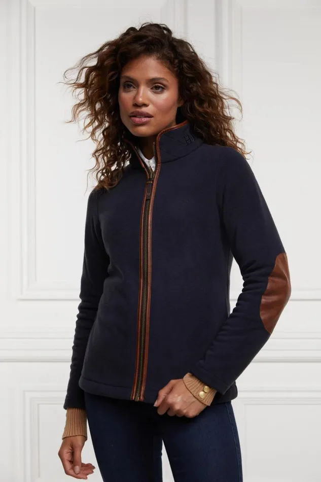WomenEquestrian Jackets Holland Cooper Country Fleece Jacket Ink Navy WomenEquestrian Jackets Holland Cooper Country Fleece Jacket Ink Navy