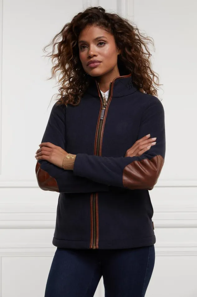 WomenEquestrian Jackets Holland Cooper Country Fleece Jacket Ink Navy WomenEquestrian Jackets Holland Cooper Country Fleece Jacket Ink Navy